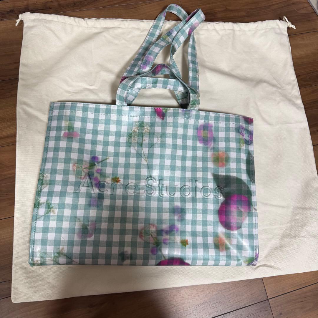 最終価格、週末消去。　Acne Studios チェック柄トートバッグ