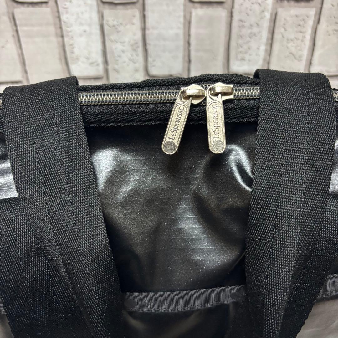 美品 レスポートサック ミニボストン 2way ショルダー ナイロン 黒色