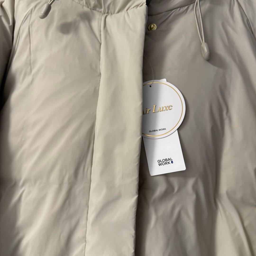 GLOBAL WORK エアリュクスダウンフードブルゾン　ベージュ　XL