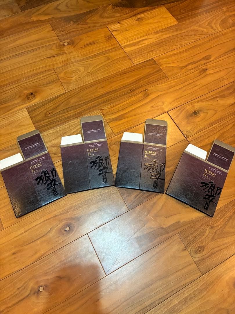 サントリー 響21年 化粧箱(カートン)4枚セット売り