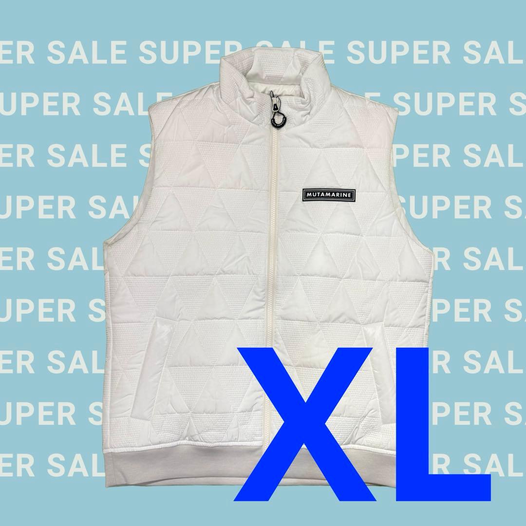 【新品】ムータマリン　ゴルフ　ベスト　白　メンズXL