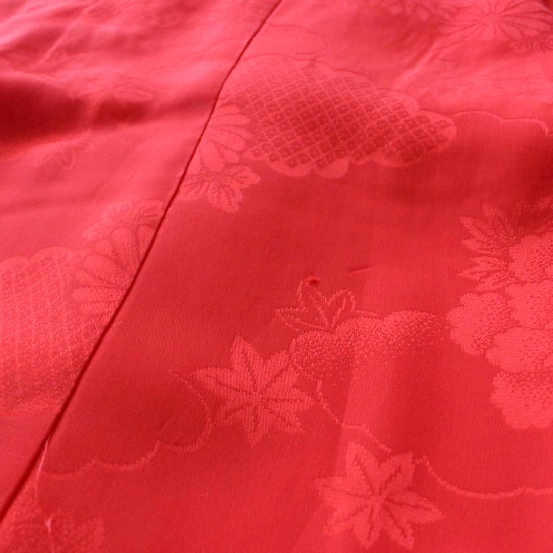 七五三 3歳 女の子 子供 アンティーク 鶴 着物 被布 セット