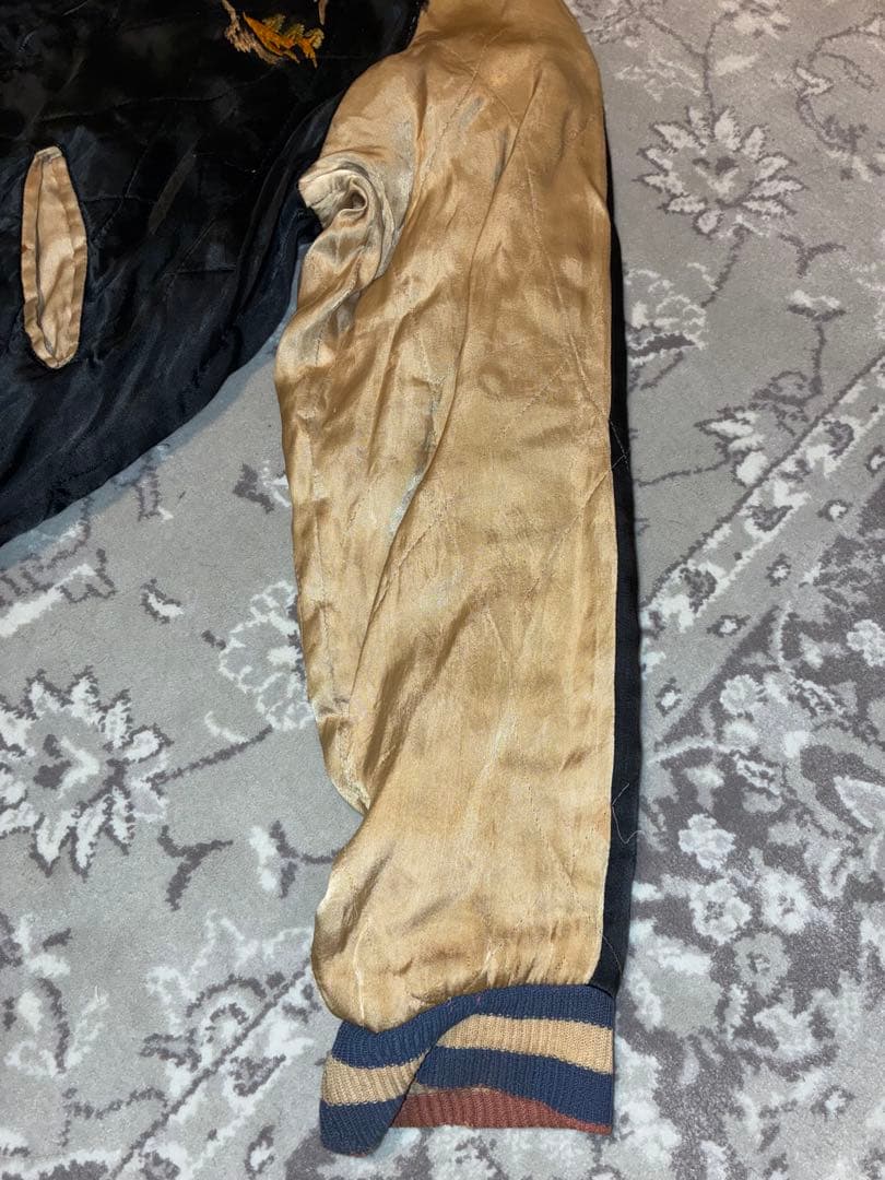 山*田様 50's スカジャン　真鍮YKK回転式　鷹×日本地図 リバーシブル