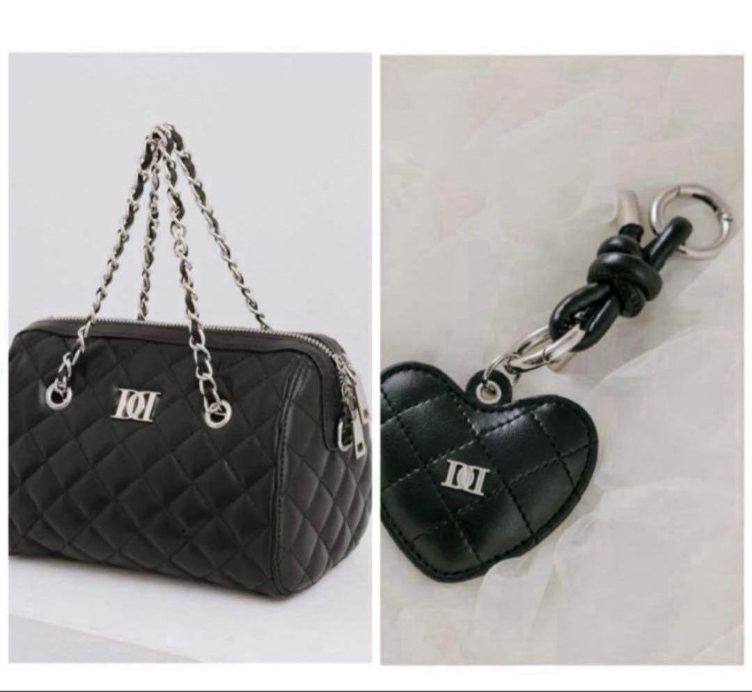 Darich ノベルティキルティングミニボストンバッグ チャーム2点セット