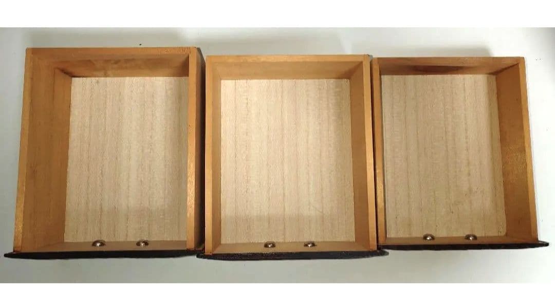 木製 鎌倉彫 2段3段5段 引出し 小物入れ 昭和レトロ 竹 あやめ菖蒲ケース箱