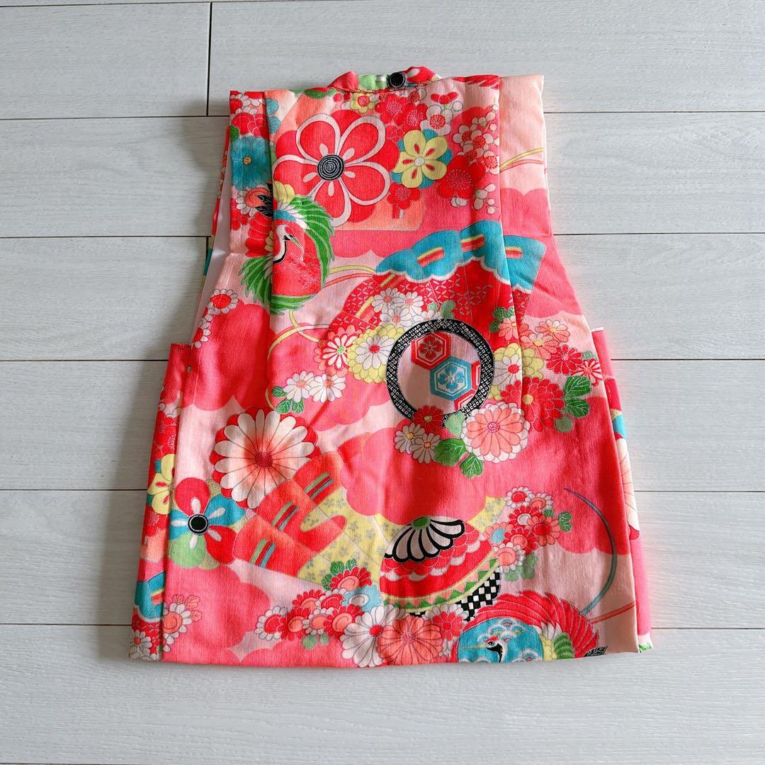 七五三　手縫い　レトロ　アンティーク　3歳用　着物　女児　女の子