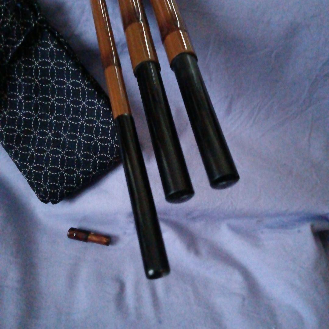 かちどき千尋別作小仕舞二本物カスタム鮫皮へら竿・へら鮒・ヘラブナ・竿掛け