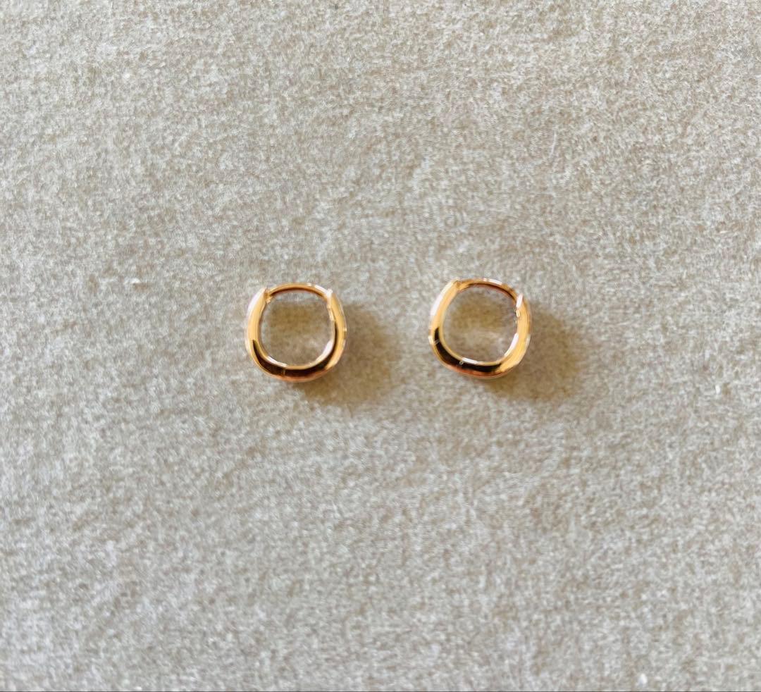 ete エテ フープピアス ミストピンクゴールド K10