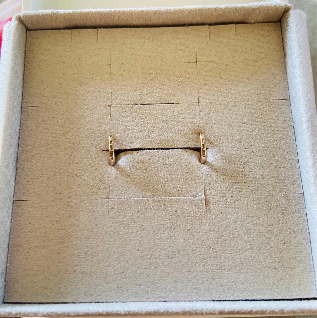 ete エテ フープピアス ミストピンクゴールド K10