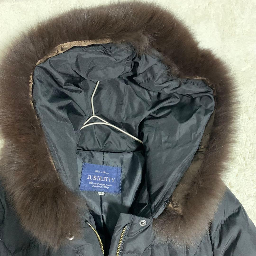 ゆ*〜様 ジャスグリッティー フォックスファー フードダウンコート コート