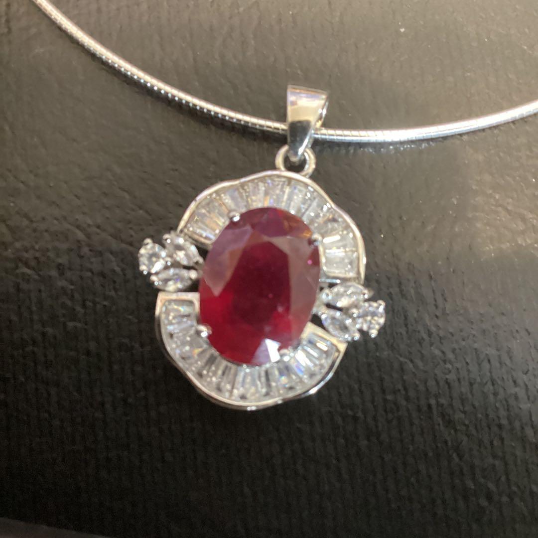 ☆*ね様 天然石ルビーデザインリング＆ネックレスのサイズ限定セット13号