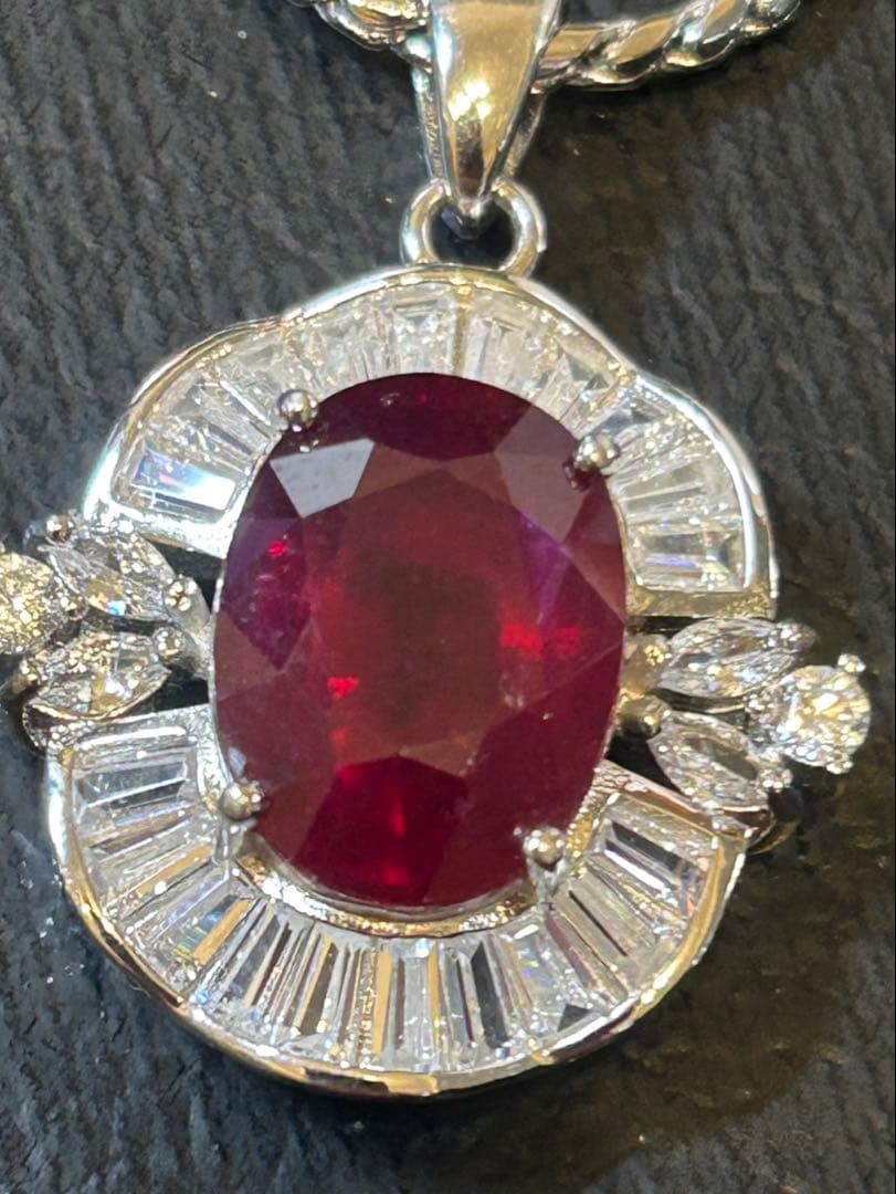 ☆*ね様 天然石ルビーデザインリング＆ネックレスのサイズ限定セット13号