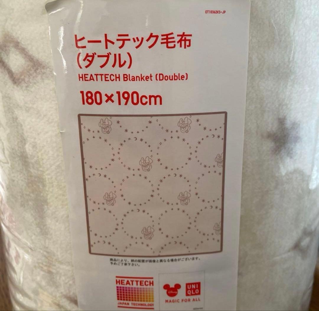 や*す様 新品 ユニクロ ディズニー 毛布 ヒートテック ダブル ミニーマウス