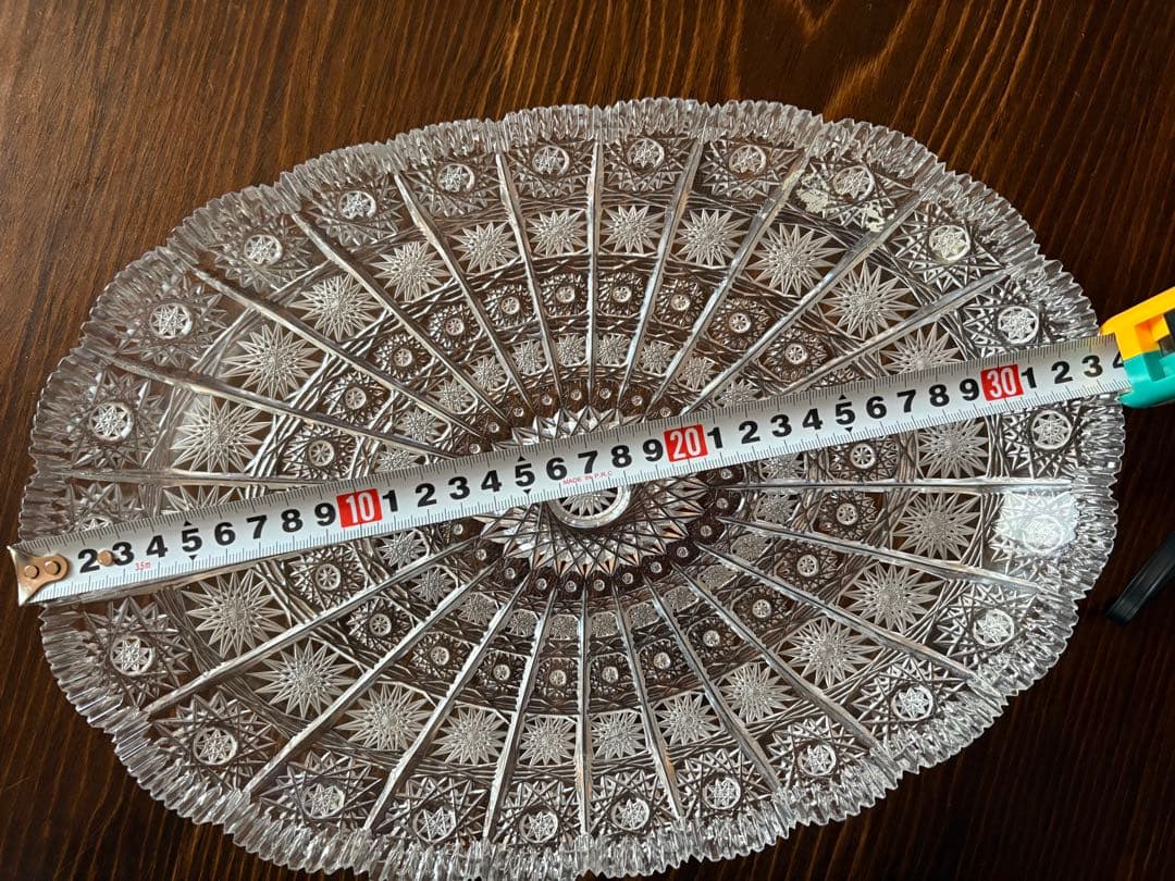 チェコ共和国にて購入　ボヘミアングラス大平皿