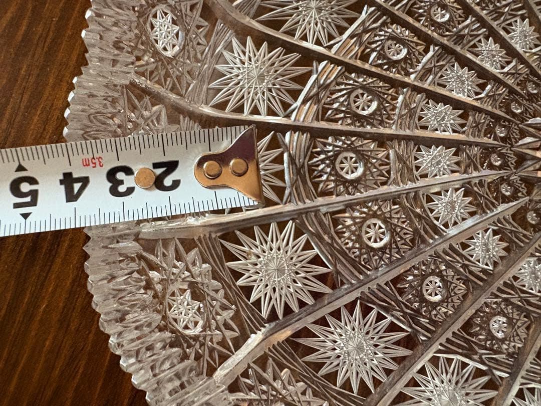 チェコ共和国にて購入　ボヘミアングラス大平皿