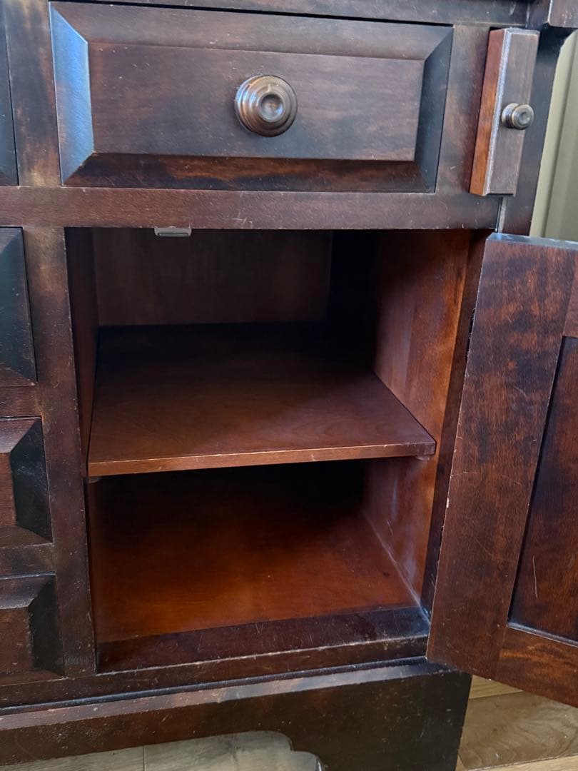 【ノンホルマリン】アンティーク ライティングビューロー デスク(北海道民芸家具)