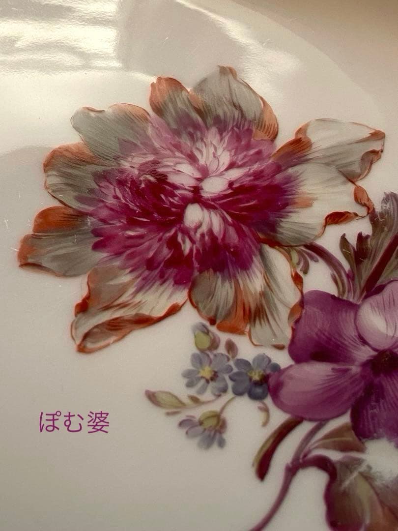 【KPMベルリン】金彩／皿 プレート ２枚セット「花と蝶」