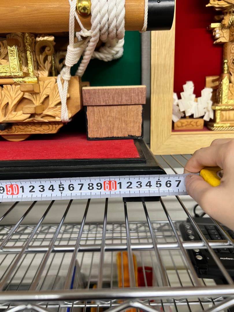 だんじり　半身　模型　飾り付き