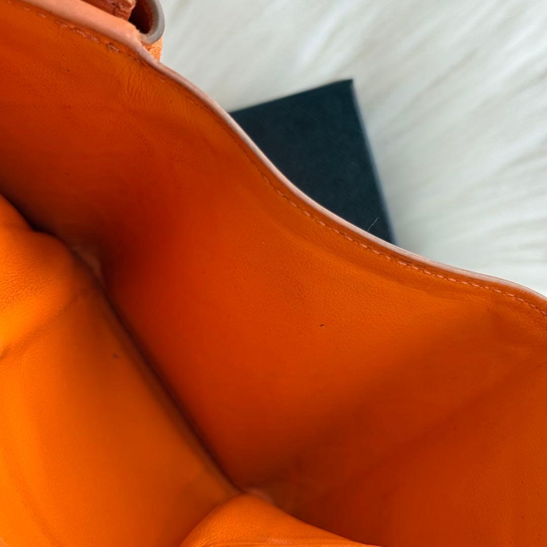 ボッテガヴェネタ イントレチャート コンパクトウォレット 三つ折り財布 オレンジ