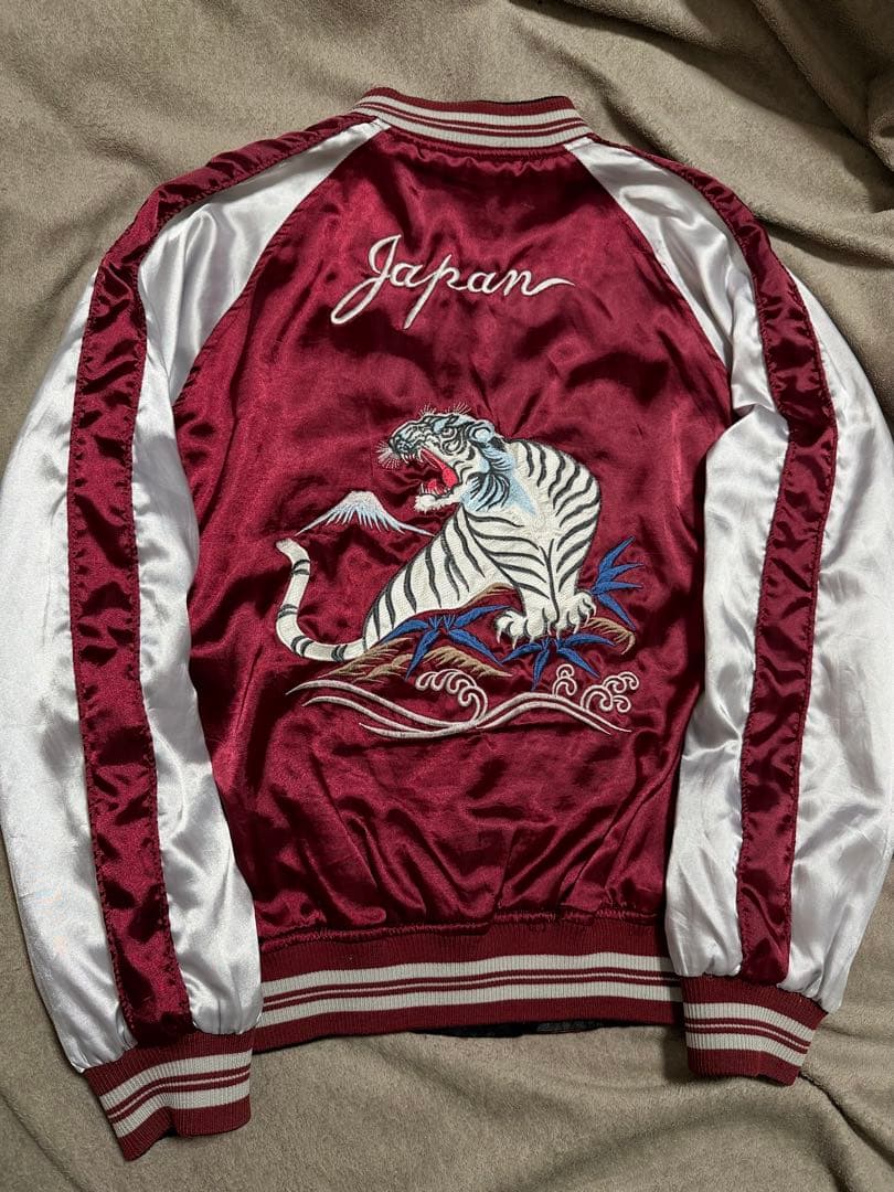 ２面用 HUMBER 虎 龍 富士 日本限定 スカジャン vintage サテン