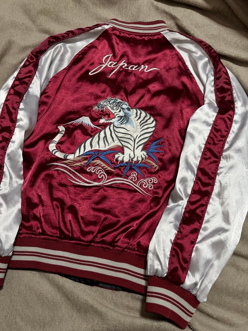 ２面用 HUMBER 虎 龍 富士 日本限定 スカジャン vintage サテン