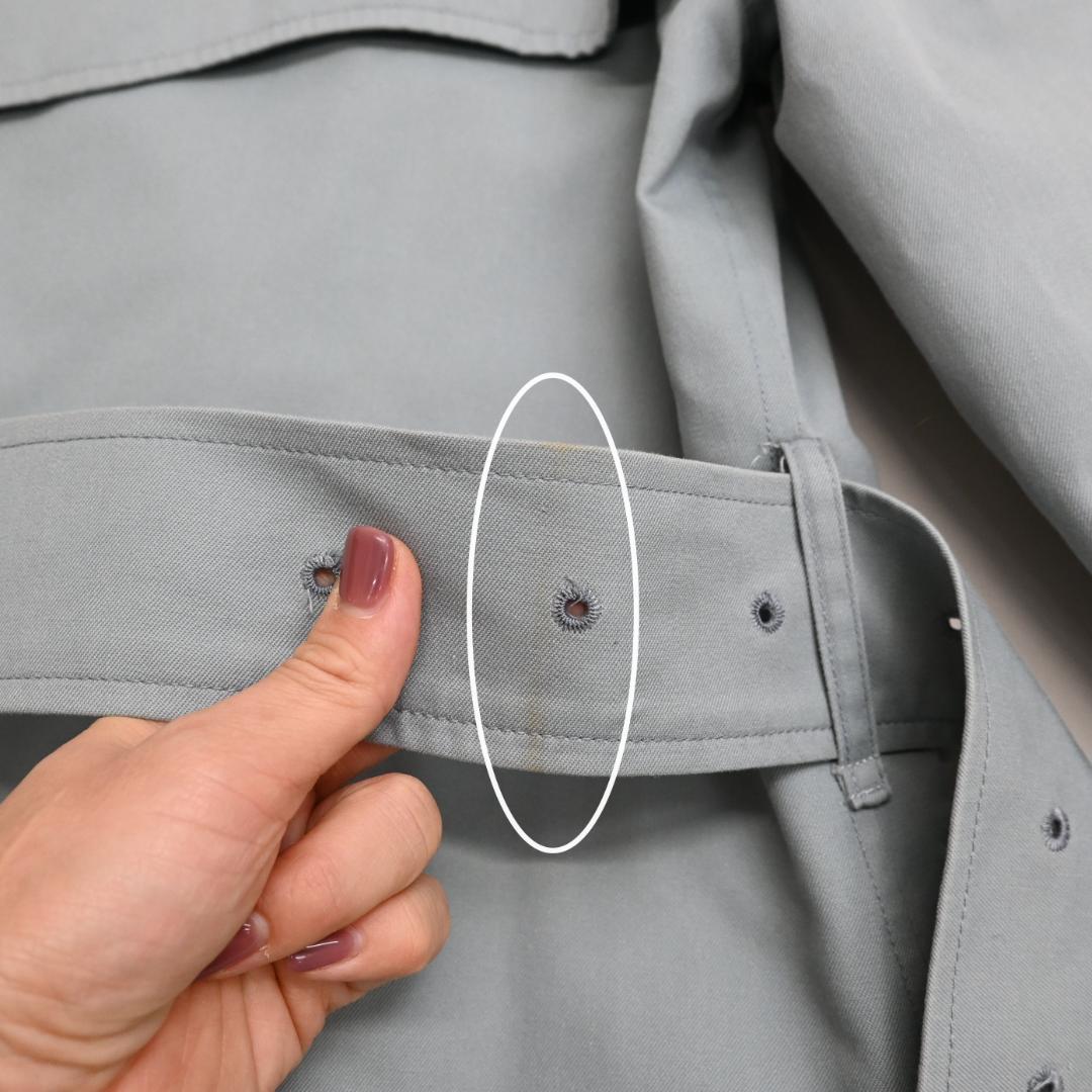 47957★年 バーバリーズ ノバチェック トレンチコート ライトブルー*