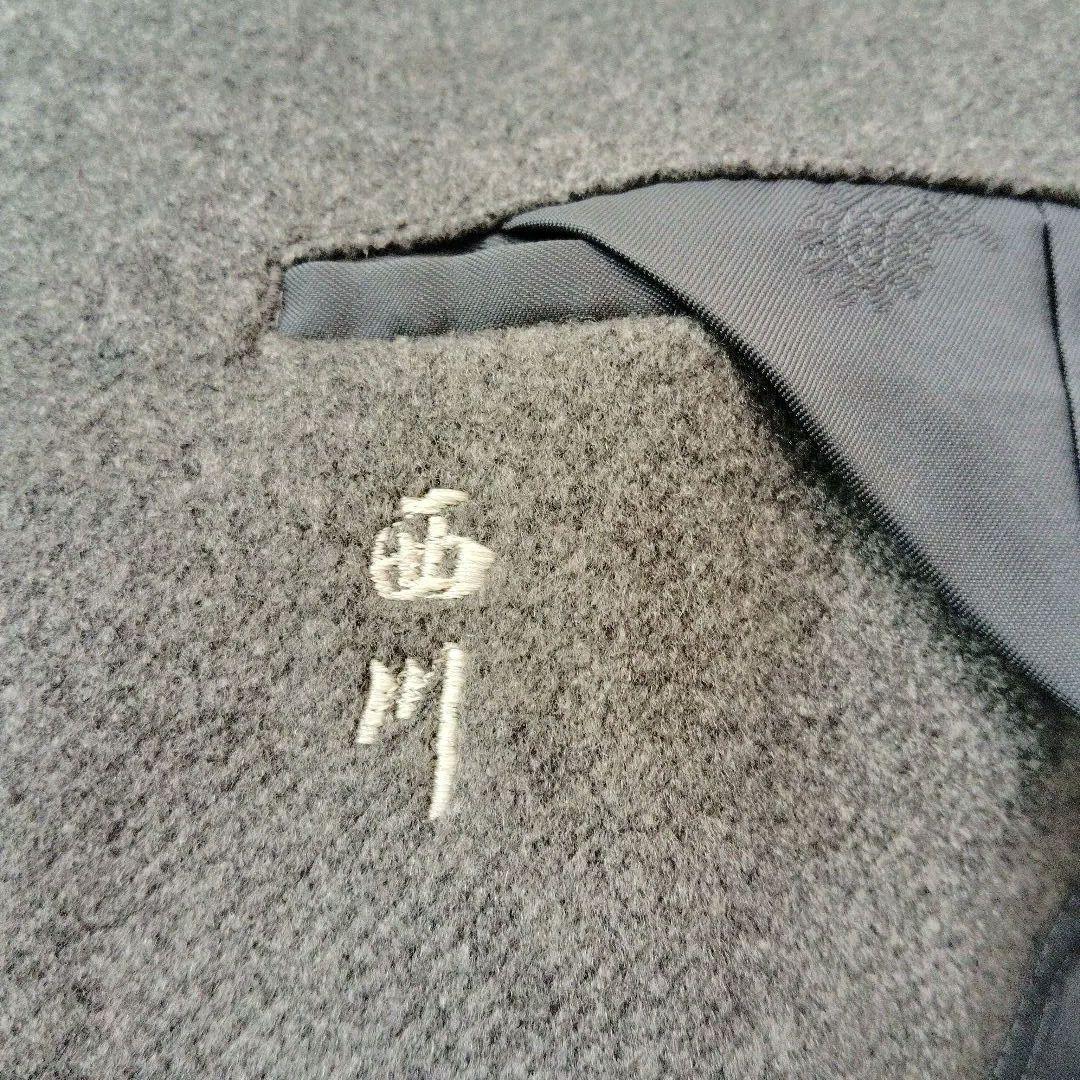 【カシミヤ100%】バルマカーンコート♧グレー　ラグランスリーブ　大きいサイズ