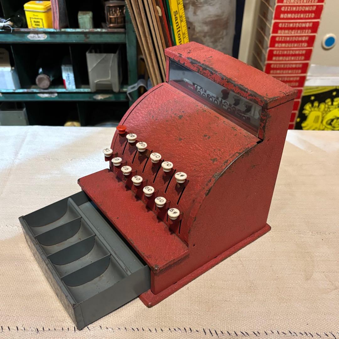 アンティーク雑貨 USA VINTAGE TOY REGISTER work!