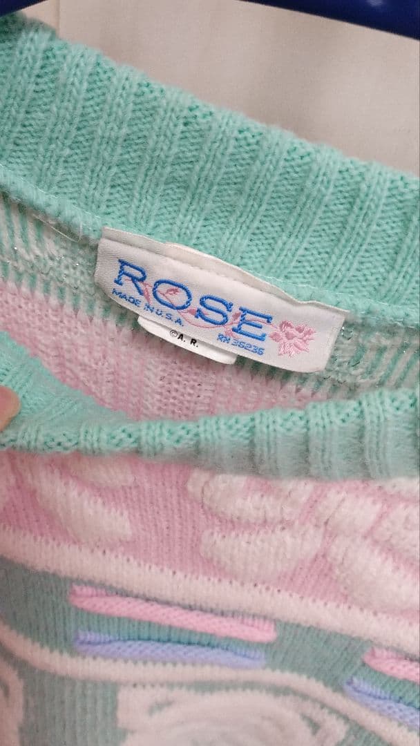 ROSE ファンシー 猫柄 ニット セーター