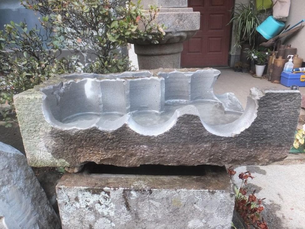 【バードバス・水鉢・オブジェ】庭石箱庭苔鉢苔玉向鉢造園ガーデニングオーナメント