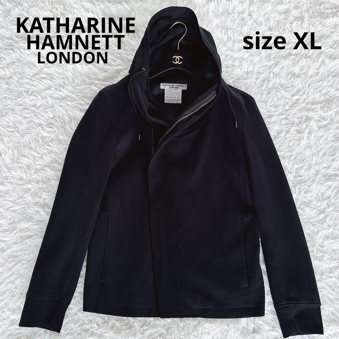 【KATHARINE HAMNETT LONDON】コットンライダース 黒 XL