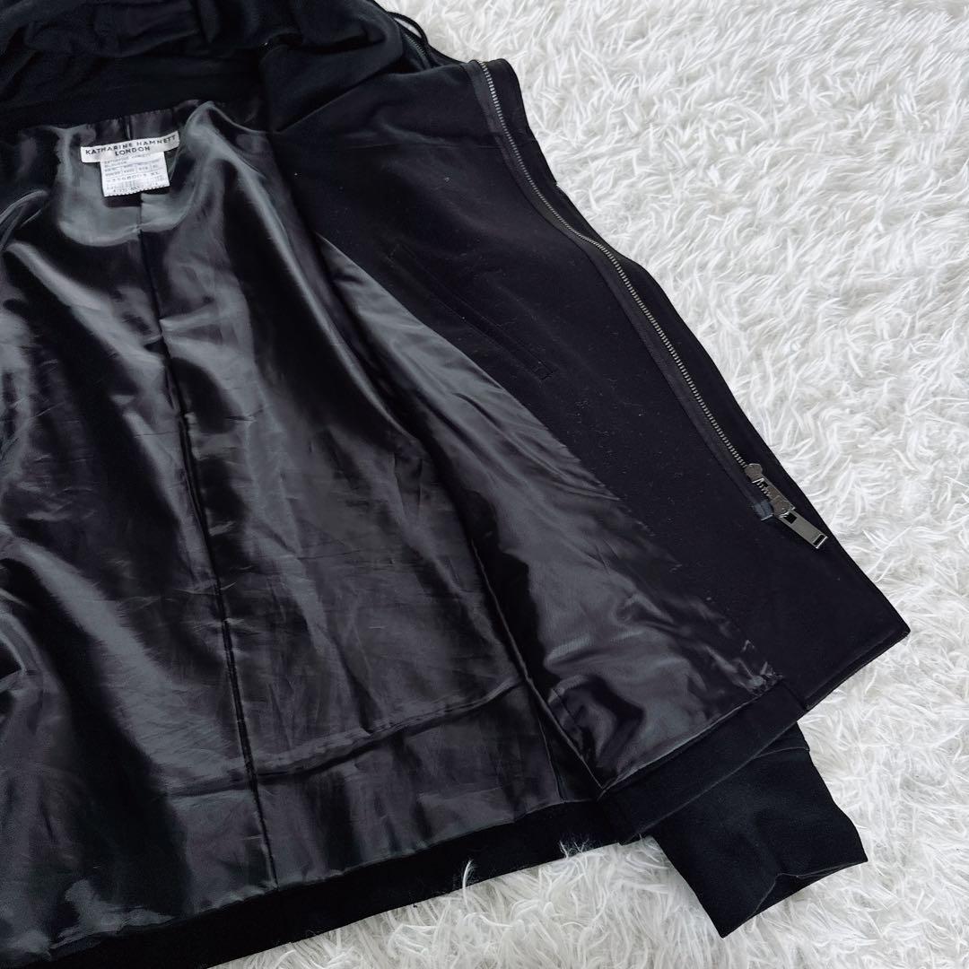 【KATHARINE HAMNETT LONDON】コットンライダース 黒 XL