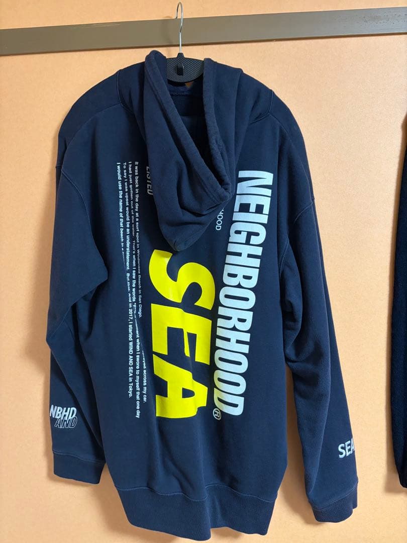 NEIGHBORHOOD WIND AND SEA パーカー Lサイズ ネイビー
