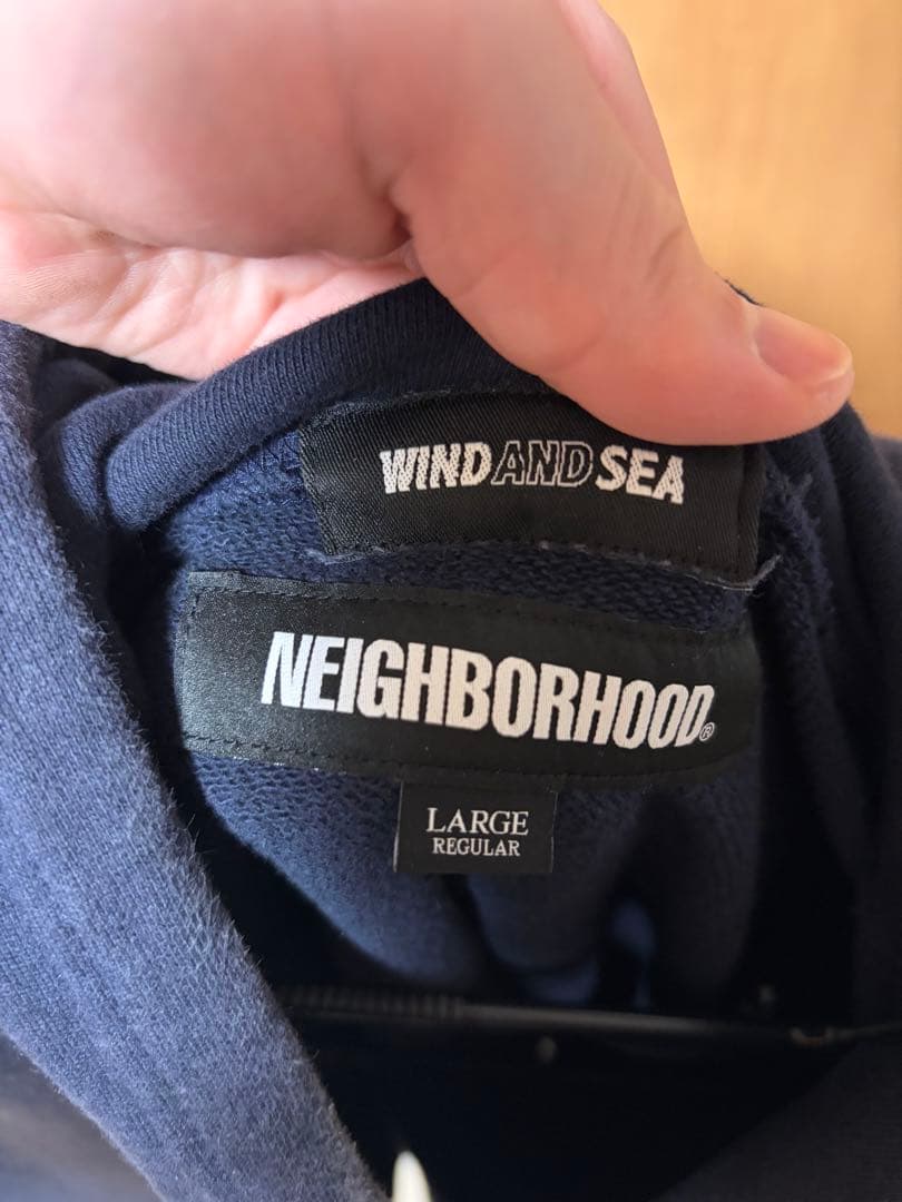 NEIGHBORHOOD WIND AND SEA パーカー Lサイズ ネイビー