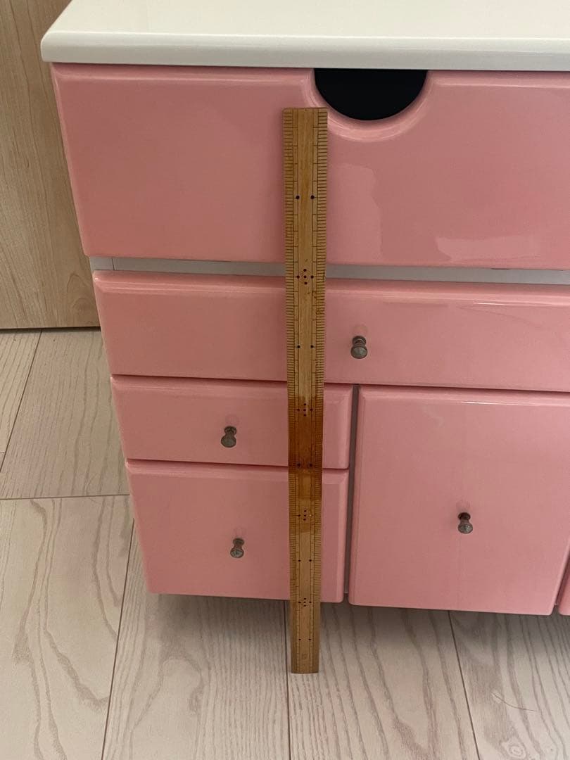 【かわいい】パステルピンク　化粧台　ドレッサー　タンス