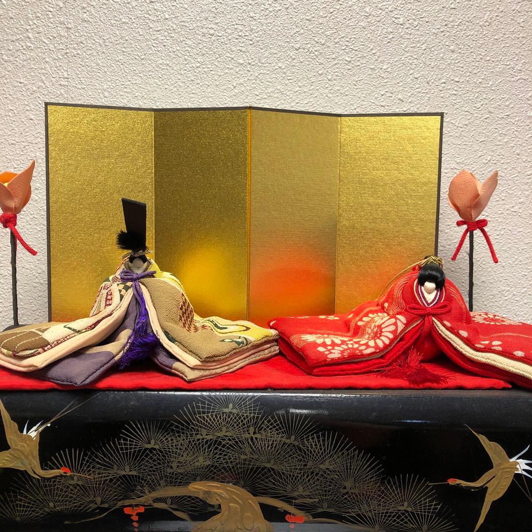 お雛様　古布　① 江戸ちりめん　手作り雛