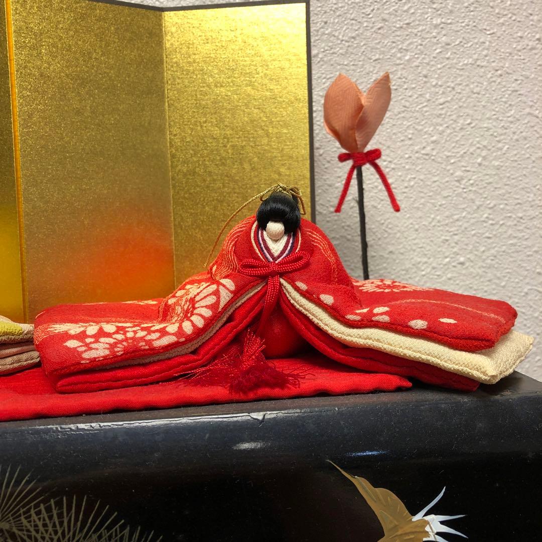 お雛様　古布　① 江戸ちりめん　手作り雛