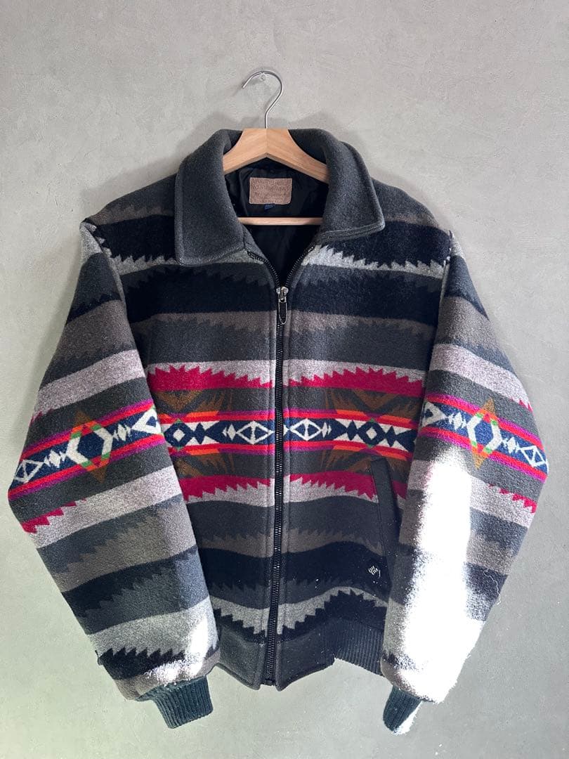 Pendleton 希少品 ストライプ柄 フリースジャケット L