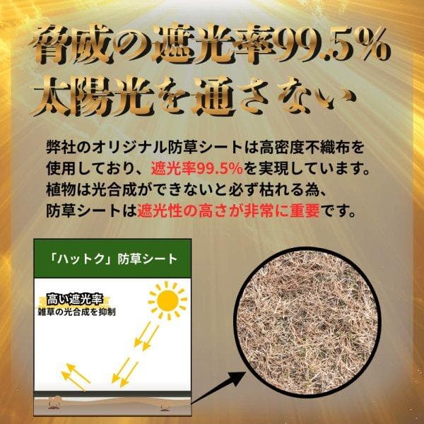 防草シート幅1m 300g/m2　1×30　耐久年数10年以上