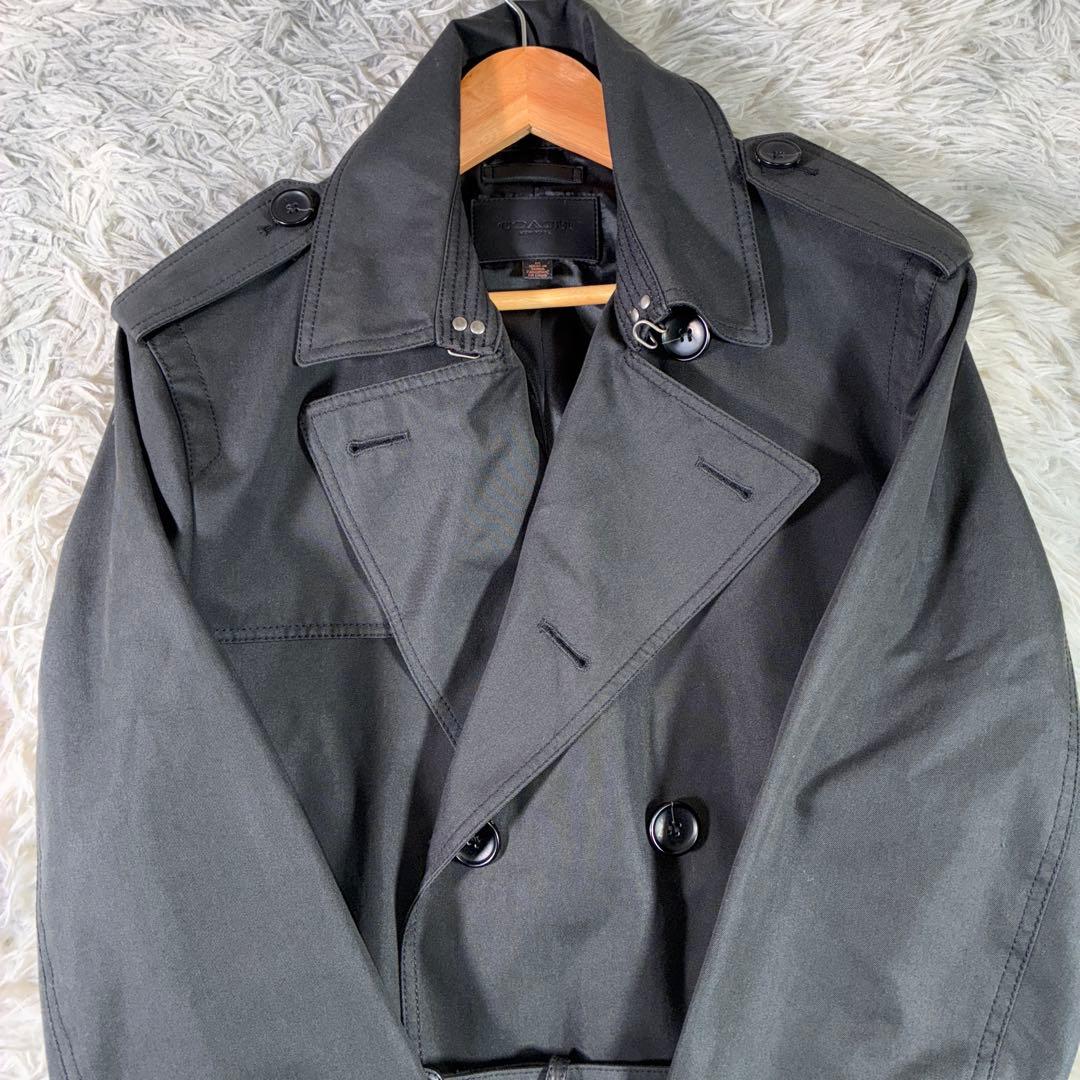 極美品 COACH コーチ トレンチコート ベルト　ブラック