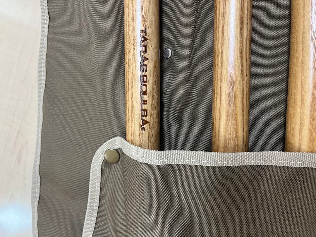 新品　タラスブルバ　木製　タープポール240　2本組　ケース付　ホワイトアッシュ