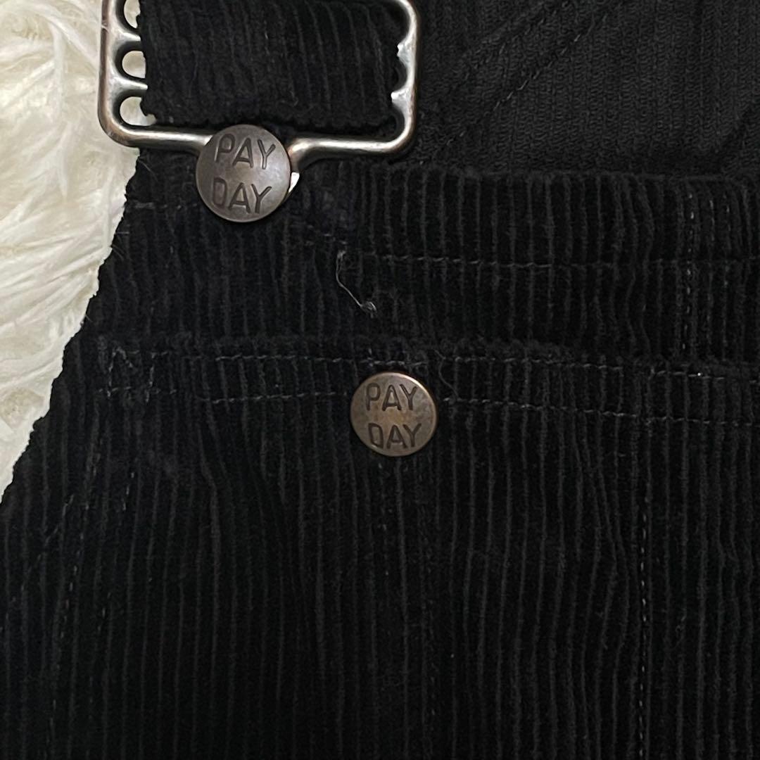 極美品⭐︎PAYDAY ペイデイ オーバーオール サロペット コーデュロイ　黒