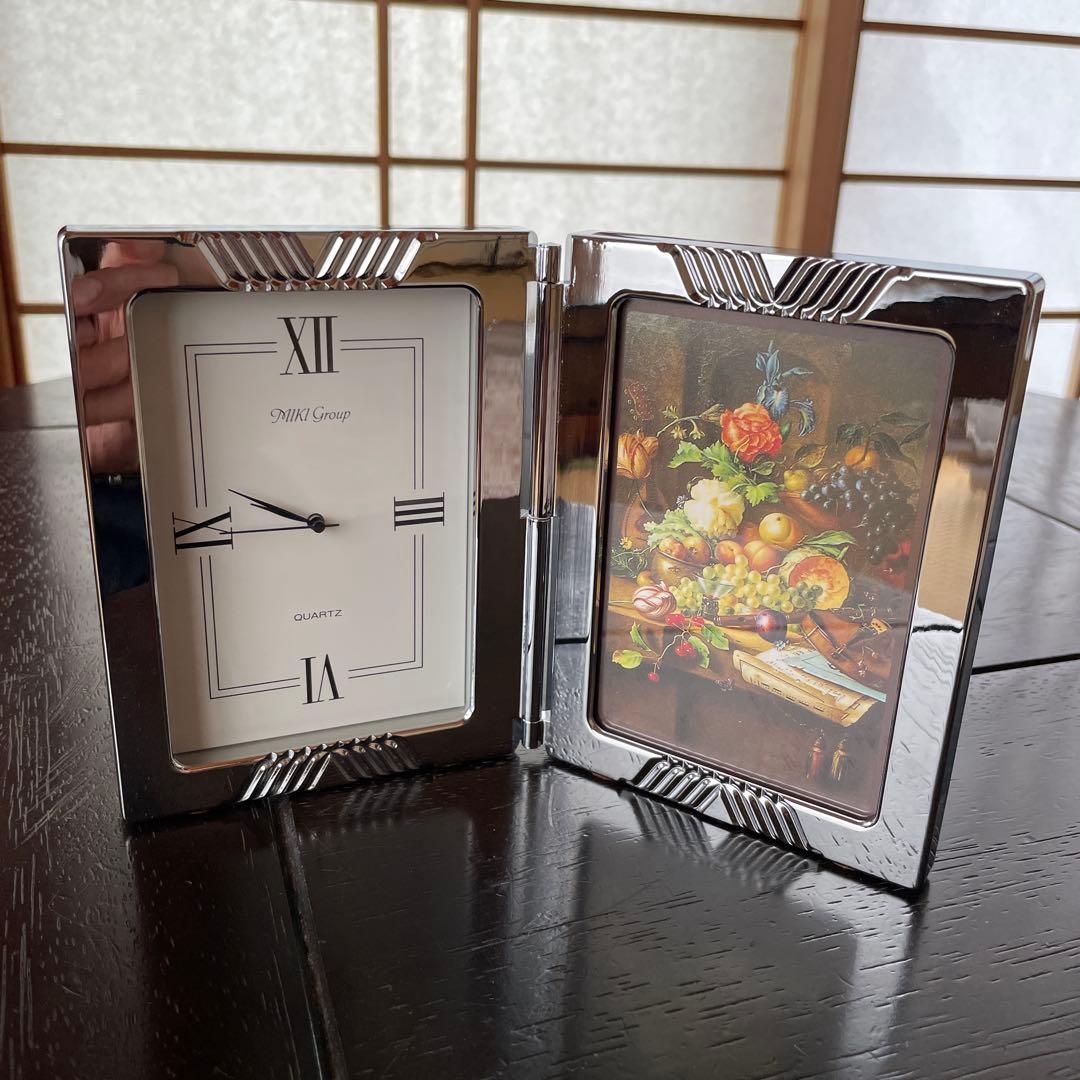 15点二つ折り置時計 フォトフレーム