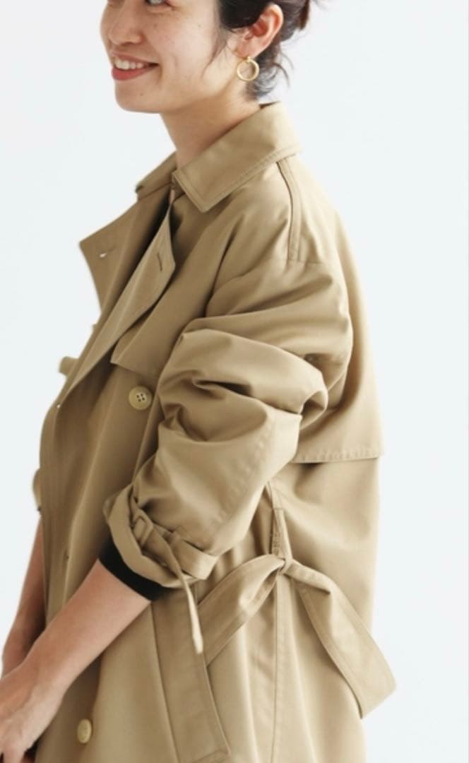 【定価5.8万】IENAオーバートレンチコート　38 ベージュ