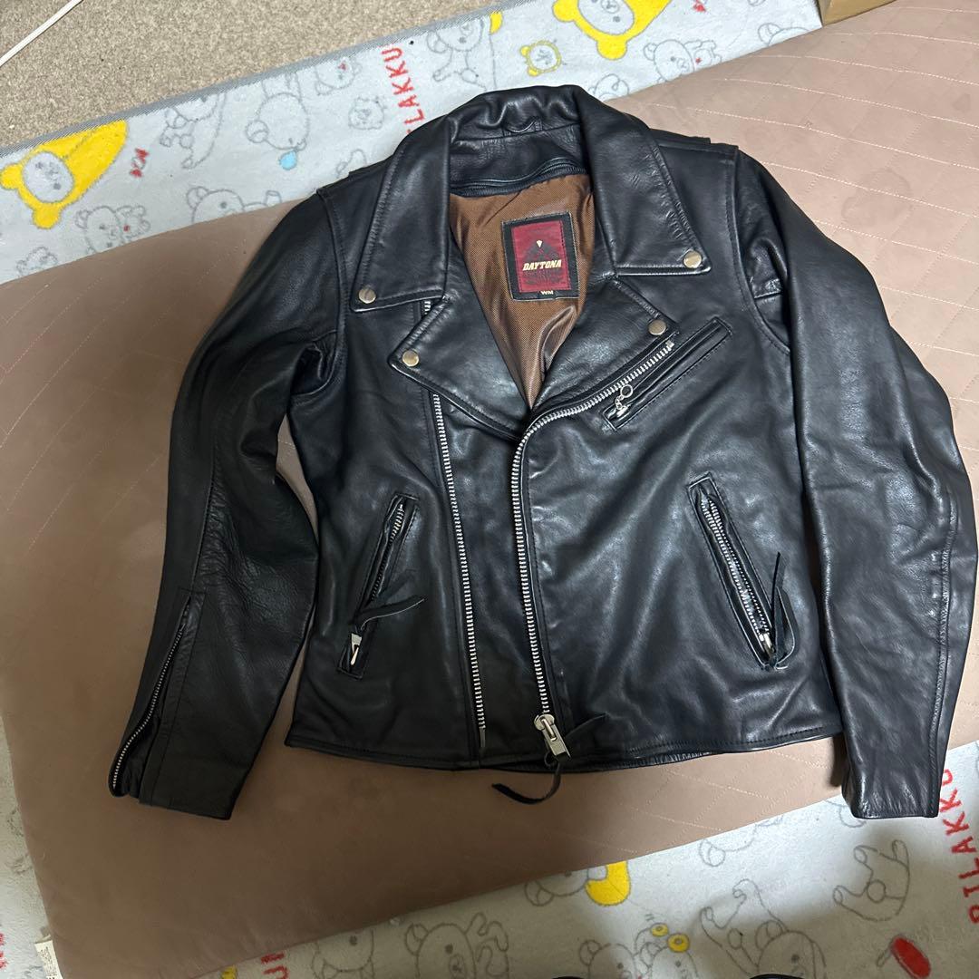 デイトナ　ブラック ダブルライダース レザージャケット　Mサイズ