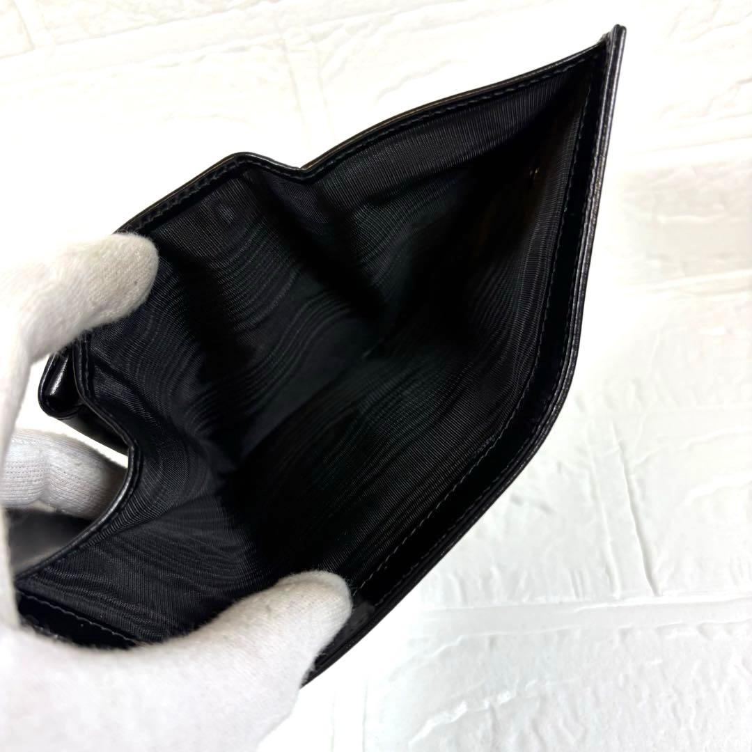 ☆【箱ギャランティー付き】プラダ PRADA 折り財布 リボン ブラック