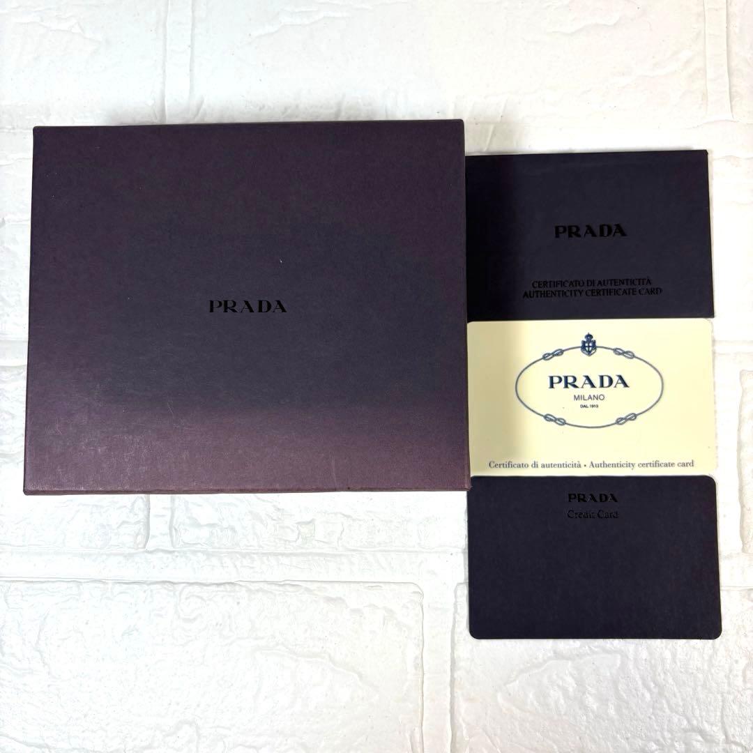 ☆【箱ギャランティー付き】プラダ PRADA 折り財布 リボン ブラック