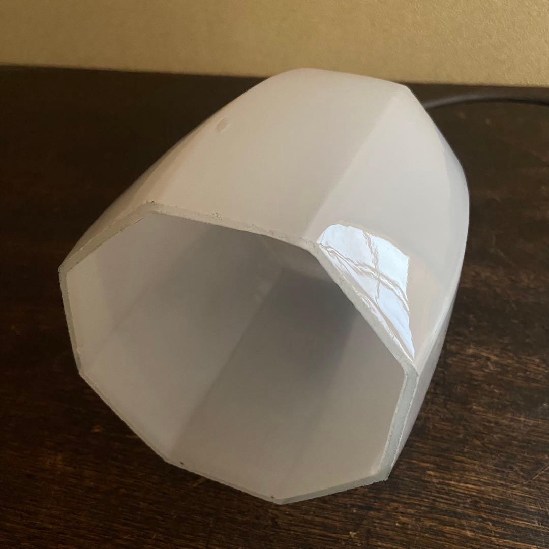 大正ロマン　アンティーク照明　乳白ガラス　八角シェード　レトロ