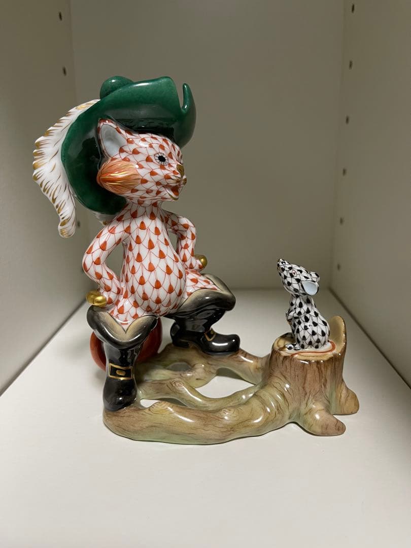 HEREND ヘレンド　フィギュリン　【長靴を履いた猫】