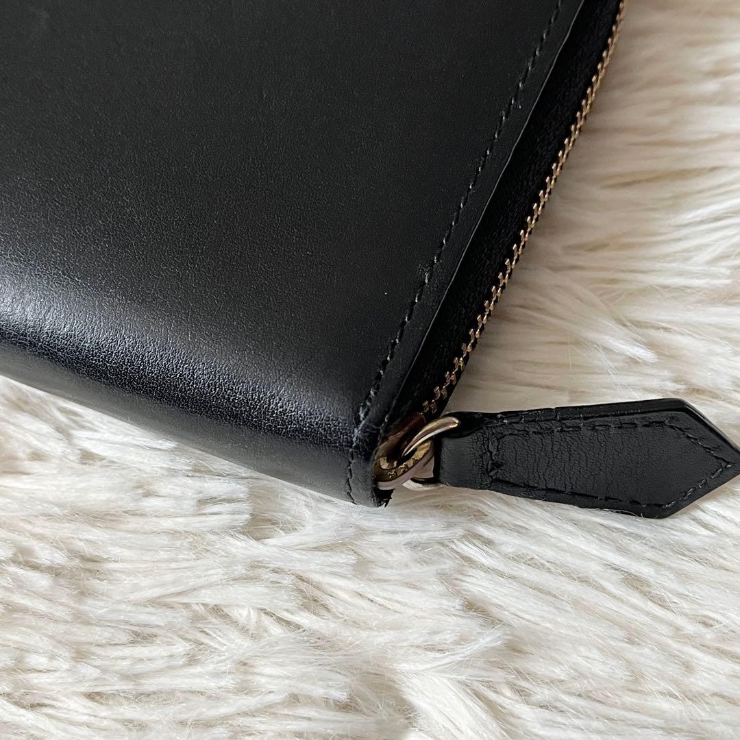 美品✨ココマイスター 長財布 ラウンドジップ　ブラック　レザー